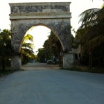 sian ka'an biosphere arch main entrance near casa de las olas