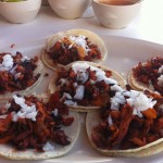 Tacos Al Pastor from Tacos Dany along the back Streets of Playa Del Carmen, Mexico