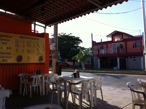 View from Tacos Dany in playa del carmen