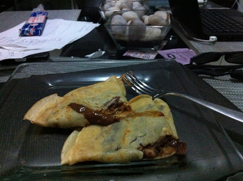 Chef Alexandra Iserte's Crepe made at her house with nutella