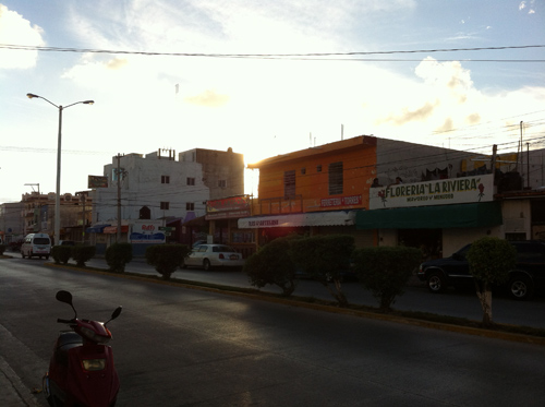 evening in the back Streets of Playa Del Carmen, Mexico123