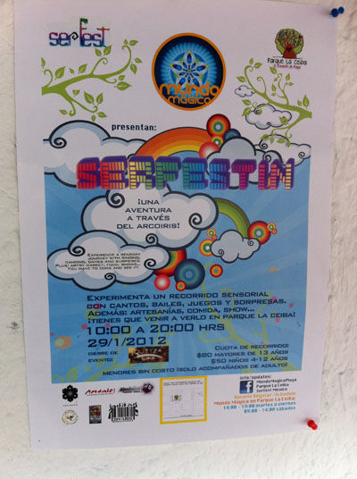 Poster for event serfestin in Playa Del Carmen January 2012