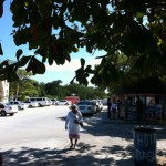 Colectivo stopped at Road near the Tulum Ruins in Mexico2