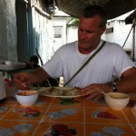 Jimmy From Casa De Las Olas enjoying some tacos in a Tulum restaurant2