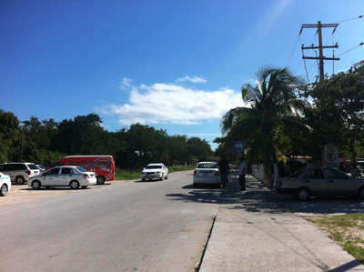 Road near the Tulum Ruins in Mexico