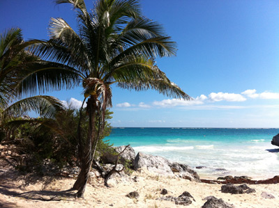 Tulum beach at Casa De Las Olas Sustainable Beach Villas