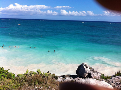 Tulum Ruins in Mexico beach view