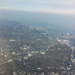 Sky view from air delta airlines over the city of toronto ontario in canada
